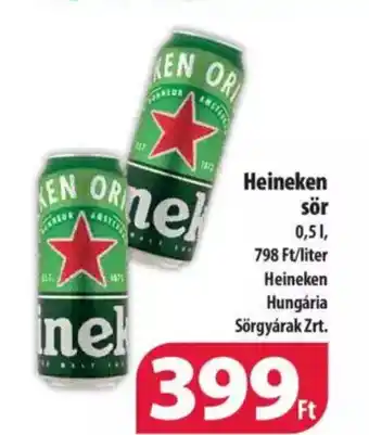 Coop Heineken sör 0.5l ajánlat