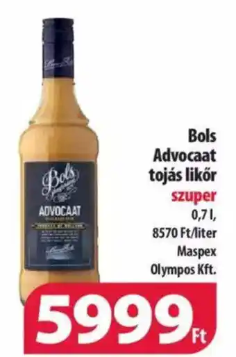 Bols Advocaat tojás likőr 0.7l