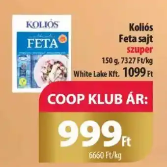 Coop Koliós Feta sajt szuper 150g ajánlat