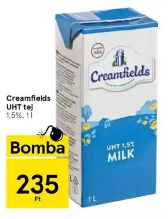 Tesco Creamfields UHT tej 1,5%, 1l ajánlat