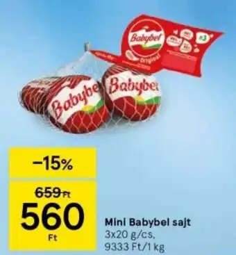 Tesco Mini Babybel sajt 3x20 g/cs ajánlat