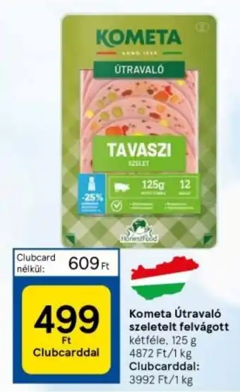 Tesco Kometa Útravaló szeletelt felvágott 125g ajánlat