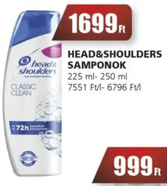 Príma HEAD&SHOULDERS SAMPONOK 225-250ml ajánlat