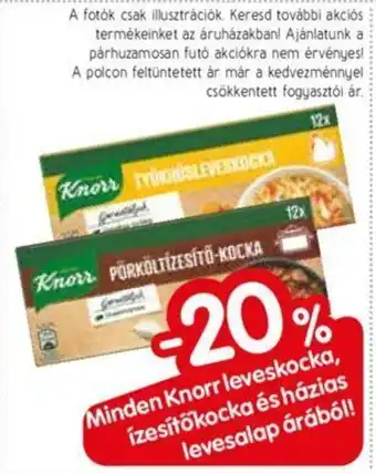 Minden Knorr leveskocka, ízesítőkocka és házias levesalap árából!