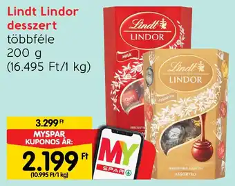 Spar Lindt Lindor desszert 200g ajánlat