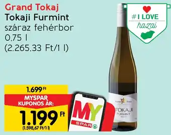 Spar Grand Tokaj Tokaji Furmint 0,75l ajánlat