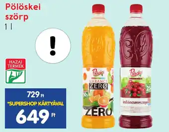 Spar Pölöskei szörp 1l ajánlat