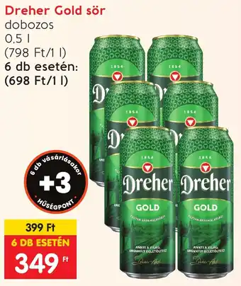 Spar Dreher Gold sör 0,5l ajánlat