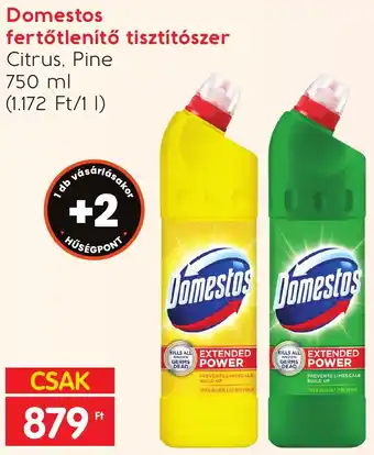 Spar Domestos fertőtlenítő tisztítószer 750ml ajánlat
