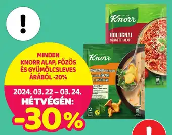 Spar KNORR ALAP, FŐZŐS ÉS GYÜMÖLCSLEVES ajánlat