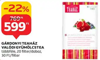 GÁRDONYI TEAHÁZ VALÓDI GYÜMÖLCSTEA