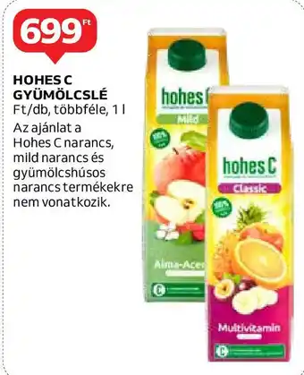 Auchan HOHES C GYÜMÖLCSLÉ 1l ajánlat