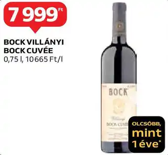 Auchan BOCK VILLÁNYI BOCK CUVÉE 0,75l ajánlat