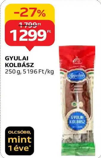 Auchan GYULAI KOLBÁSZ 250g ajánlat