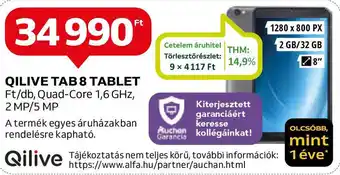 Auchan QILIVE TAB 8 TABLET ajánlat