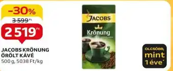 Auchan JACOBS KRÖNUNG ÖRÖLT KÁVÉ 500g ajánlat