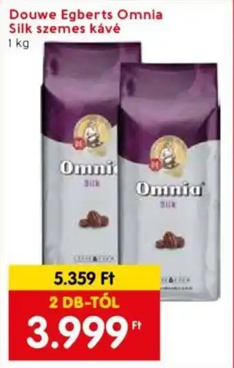 Spar Douwe Egberts Omnia Silk szemes kávé 1 kg ajánlat
