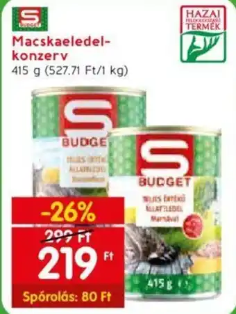 Spar Macskaeledel- konzerv 415g ajánlat