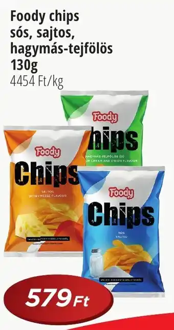 Real Foody chips sós, sajtos, hagymás-tejfölös 130g ajánlat