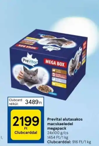 Tesco Prevital alutasakos macskaeledel megapack 24x100 g ajánlat