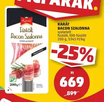 PENNY KARÁT BACON SZALONNA 200g ajánlat