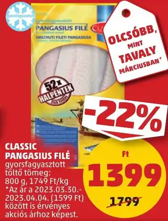 CLASSIC PANGASIUS FILÉ 800g