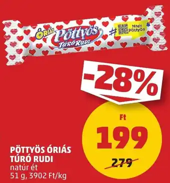 PENNY PÖTTYÖS ÓRIÁS TÚRÓ RUDI 51g ajánlat