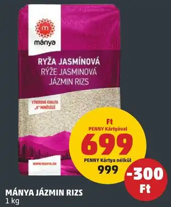 PENNY MÁNYA JÁZMIN RIZS 1 kg ajánlat