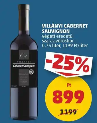 PENNY VILLÁNYI CABERNET SAUVIGNON 0,75l ajánlat