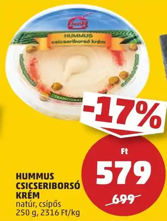 PENNY HUMMUS CSICSERIBORSÓ KRÉM 250g ajánlat