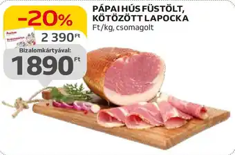 Auchan PÁPAI HÚS FÜSTÖLT, KÖTÖZÖTT LAPOCKA 1kg ajánlat
