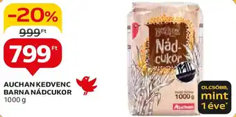 Auchan AUCHAN KEDVENC BARNA NÁDCUKOR 1kg ajánlat