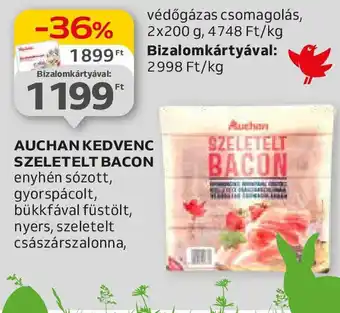 Auchan AUCHAN KEDVENC SZELETELT BACON 2x200g ajánlat