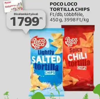 Auchan POCO LOCO TORTILLA CHIPS 450g ajánlat
