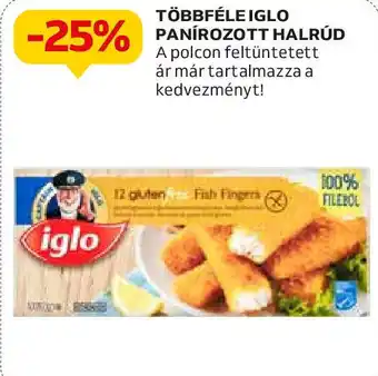 Auchan TÖBBFÉLE IGLO PANÍROZOTT HALRÚD ajánlat