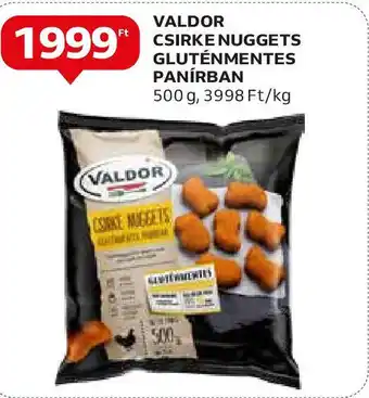 Auchan VALDOR CSIRKE NUGGETS GLUTÉNMENTES PANÍRBAN 500g ajánlat