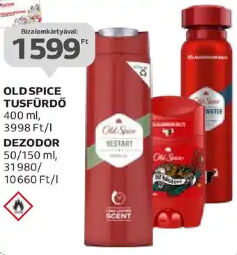 Auchan OLD SPICE TUSFÜRDŐ 400ml, DEZODOR 50-150ml ajánlat