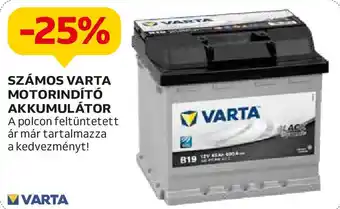 Auchan SZÁMOS VARTA MOTORINDÍTÓ AKKUMULÁTOR ajánlat