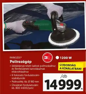 Lidl PARKSIDE Polírozógép ajánlat