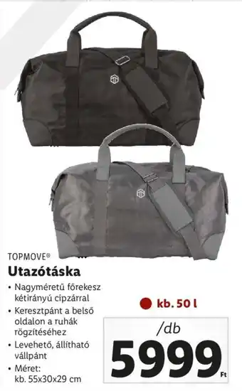 Lidl TOPMOVE Utazótáska Méret: kb. 55x30x29 cm ajánlat