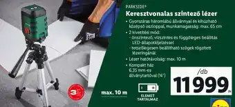 Lidl PARKSIDE Keresztvonalas szintező lézer 1db ajánlat