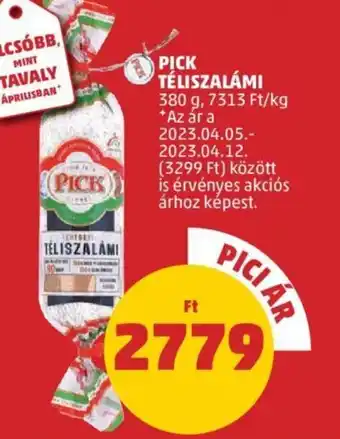 PENNY PICK TÉLISZALÁMI 380g ajánlat