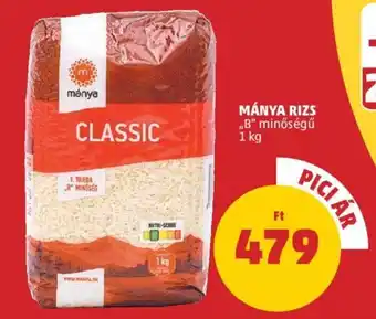 PENNY MÁNYA RIZS 1kg ajánlat