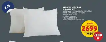 PENNY NATURTEX MŰSZÁLAS KISPÁRNA SZETT 40x50cm 2db ajánlat