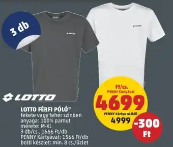 PENNY LOTTO FÉRFI PÓLÓ M-XL 3db ajánlat