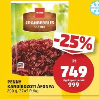 PENNY PENNY KANDÍROZOTT ÁFONYA 200g ajánlat