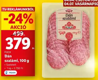 Lidl PIKOK Dán szalámi 100g ajánlat