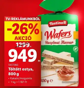 Lidl TASTINO Töltött ostya 800g ajánlat