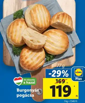 Lidl Burgonyás pogácsa 77g ajánlat
