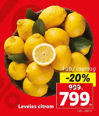 Leveles citrom 4db